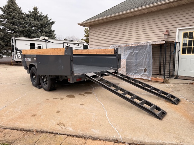 Norstar Dump Trailer - Open Angle View